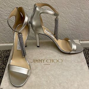 COPY - Jimmy Choo Silver Swarovski sandal 38.5